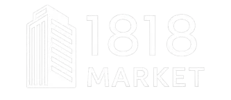 1818 Market logo in white. 